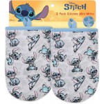 Disney Oven Mitts 2-Pack - 5.5” x 7.5” Heat-Resistant Mini Oven Mitts with Non-Slip Printed Silicone Disney Silhouettes - Pot Holders for Kitchen - Mickey & Minnie, Stitch, Winnie the Pooh