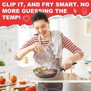 Candy Thermometer Waterproof IP67 - Oil Thermometer for Frying with Clips - 9