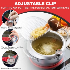 Candy Thermometer Waterproof IP67 - Oil Thermometer for Frying with Clips - 9