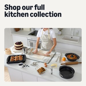 Amazon Basics Wooden French Rolling Pin, 17 in., Acacia Wood, Nonstick