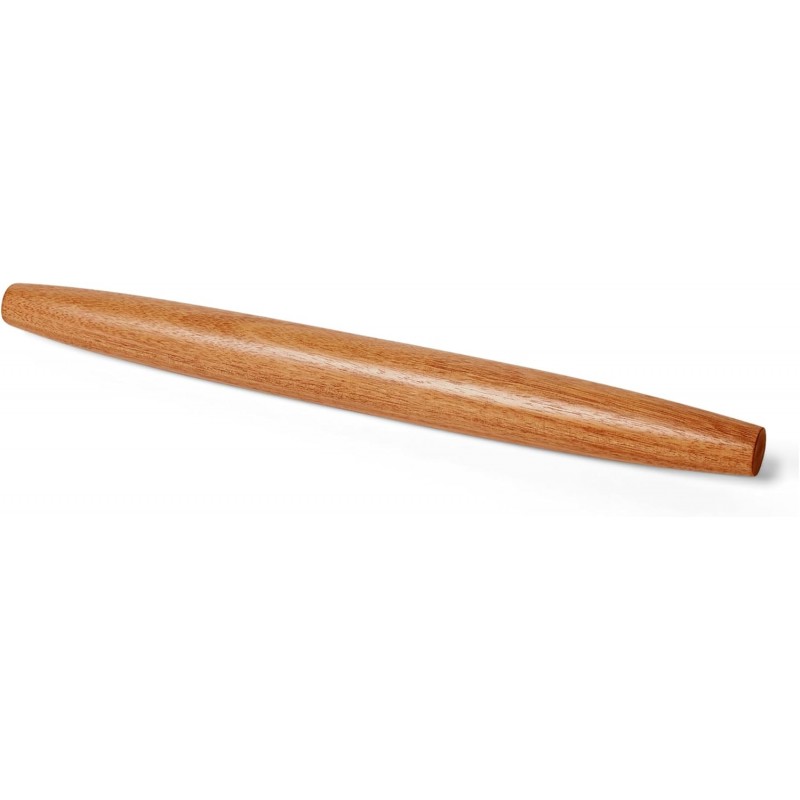 Amazon Basics Wooden French Rolling Pin, 17 in., Acacia Wood, Nonstick
