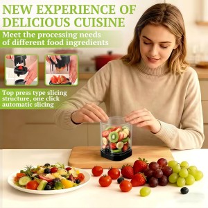 Hendiy Strawberry Slicer with Stainless Blades | Egg & Fruit Slicer Cup for Banana, Cucumber, Mushroom | ABS Detachable Kitchen Gadget - Precision Berry Cutter Tool (Black, 1-Pack)