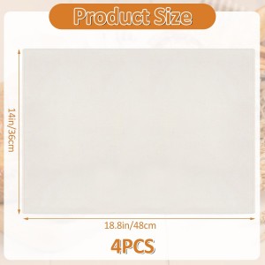 4PCS Tea Towels for Baking Sourdough, 14x18.8 Inch Reusable Thick Bread Towels for Proofing, Bread Cloth for Baguettes, Pastry, Loaves