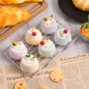 Roasting Rack Stainless Steel Wire Rack for Baking Sheet 5.3 x 8.46 Inch Heavy Duty Wire Grate Oven Grill Rack Oven Rack Cooling Rack Baking Rack with 4 Legs Rectangle Wire Cooking Racks for Meat