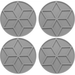 uxcell 4Pcs Silicone Trivets Mats for Ho...