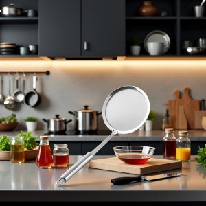 Stainless Steel Fine Mesh Strainer Spoon - Strainer Fine Mesh Skimmer | Beyond Draw Mesh Strainer, Cooking Food Strainer Ladle For Skimming Grease And Foam For Soybean Milk, Juices