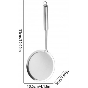 Stainless Steel Fine Mesh Strainer Spoon - Strainer Fine Mesh Skimmer | Beyond Draw Mesh Strainer, Cooking Food Strainer Ladle For Skimming Grease And Foam For Soybean Milk, Juices