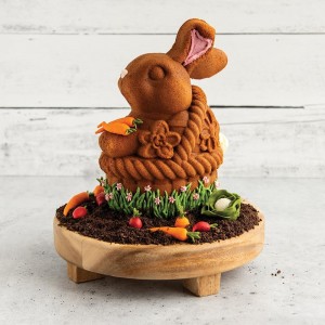 Nordic Ware Bunny in Basket 3D Cake Pan, 10 Cup, Toffee