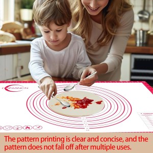 Silicone Pastry Mat Dough Baking Bread Sourdough Fondant Pie Dough Pizza,Silicone Baking Mat Cookie Sheet for Kitchen Counter with Measurements 28x20