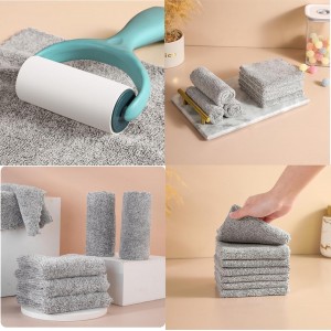 20 Pack Kitchen Dish Cloths Super Absorbent Coral Fleece Dish Cloths, Reusable Washable Fast Drying Rags, Nonstick Oil Microfiber Lint-Free Kitchen Cleaning Towels for Furniture Car Tea Bowl 10 x 10