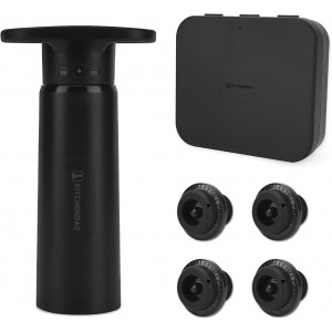 KITCHENDAO 3 in 1 Wing Corkscrew Wine Bottle Opener and Wine Saver Pump with Sound Indicator