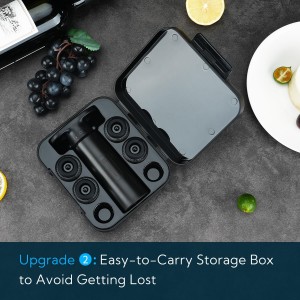 KITCHENDAO 3 in 1 Wing Corkscrew Wine Bottle Opener and Wine Saver Pump with Sound Indicator