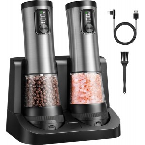 Electric Salt and Pepper Grinder Set - C...