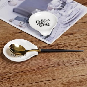 Coffee Spoon Rest for Coffee Bar Accessories, Small Spoon Rest for Coffee Station, Mini Coffee Spoon Holder for Tea Spoon, Stirring Spoon, Teaspoon, Coffee Stirrers, Ceramic Kitchen Decor