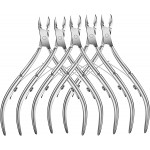 5 Packs Cuticle Trimmer, Cuticle Nippers Professional Stainless Steel Cuticle Cutter Clippers Cuticle Remover, Pedicure Manicure Tools for Fingernails and Toenails