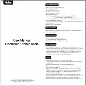 Digital Food Scale for Kitchen 11lb/0.1oz, 5kg/0.1g, Kitchen Scale for Cooking Baking, Built-in 300mAh Li-Battery, Rechargeable Type-C Charging White (1)