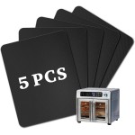 5 PCS Teflon Mats Oven Liner for Emeril Lagasse 26 QT French Door 360 Air Fryer, Reusable Air Fryer Liners for Emeril Lagasse Accessories