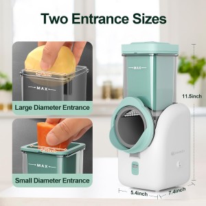 Upgraded Electric Cheese Shredder, Automatic Cheese Grater Electric with 6 Interchangeable Blades, 6 in 1 Electric Cheese Grater for Cheese, Fruits, and Vegetables