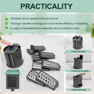 Upgraded Electric Cheese Shredder, Automatic Cheese Grater Electric with 6 Interchangeable Blades, 6 in 1 Electric Cheese Grater for Cheese, Fruits, and Vegetables