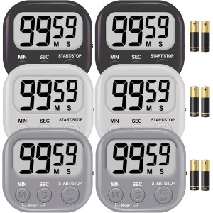 6-Pack Digital Kitchen Timer, 99-Min 59-...