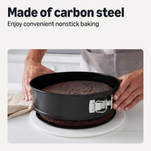 Amazon Basics Nonstick Springform Pan, Dishwasher and Oven-Safe, 10 in., Carbon Steel