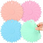 Maxdot 4 Pcs Large Rubber Jar Opener Pad Jar Opener 6.10 Inch Multi Function Non Slip Jar Opener Resistant Coasters for Weak Arthritis Hands Seniors Easy Opening (Macaron Colors)