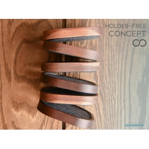 Wood Coaster for Drinks, Set of 6, Squircles Absorbent and Insulation Felt Stackable Cup Holders, Coasters for Wooden Table, Designed by S1EGAN