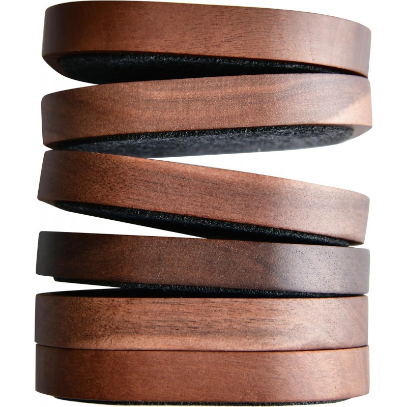Wood Coaster for Drinks, Set of 6, Squircles Absorbent and Insulation Felt Stackable Cup Holders, Coasters for Wooden Table, Designed by S1EGAN