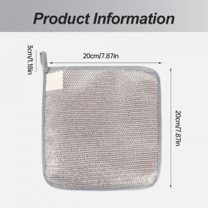 2025 New Multipurpose Wire Dishwashing Rags for Wet and Dry, Metal Scrubbing Pads Sponge Cloths Towels Clean, Non-Scratch Wire Dishcloth for Home Kitchen Dishes, Sinks (5 Pcs)