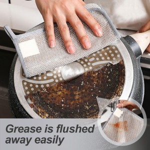 2025 New Multipurpose Wire Dishwashing Rags for Wet and Dry, Metal Scrubbing Pads Sponge Cloths Towels Clean, Non-Scratch Wire Dishcloth for Home Kitchen Dishes, Sinks (5 Pcs)