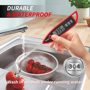 YFL Digital Meat Thermometer, Instant Read Food Thermometer, Large LCD Display, Cooking Thermometer for Oven BBQ Grill Smoker Beef Turkey Camping & Kitchen Gadgets