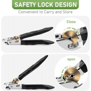 Toenail Clippers for Thick Toenails, Wide Jaw Opening Nail Clippers for Men, Heavy Duty Ingrown Toenail Clippers Nail Cutters, Ultra Sharp Slanted Nail Clippers with Long Handle