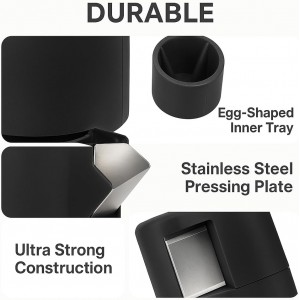 Egg Shell Opener 2-in-1 Egg Cracker & Peeler – Opens Raw Eggs & Peels Hard Boiled Eggs in Seconds – No-Mess Kitchen Gadget for Easy Egg Prep (black)