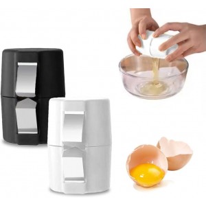 Egg Shell Opener 2-in-1 Egg Cracker & Peeler – Opens Raw Eggs & Peels Hard Boiled Eggs in Seconds – No-Mess Kitchen Gadget for Easy Egg Prep (black)
