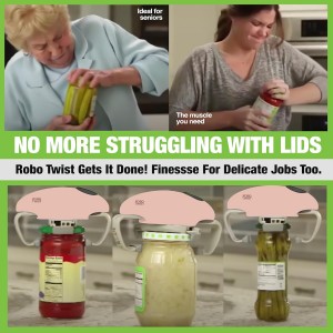 Robotwist Electric Jar Opener Top Rated for Seniors, Deluxe Model with Improved Torque, 1 Touch Automatic Easy Jar Opener for Weak Hand and Arthritis – Works on All Jar Sizes