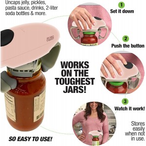 Robotwist Electric Jar Opener Top Rated for Seniors, Deluxe Model with Improved Torque, 1 Touch Automatic Easy Jar Opener for Weak Hand and Arthritis – Works on All Jar Sizes
