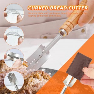 Baguet-te Bread Pan, Baguet-te Baking Kit - Food-Grade Carbon Steel Pan, Cotton Canvas Mat, Stainless Steel Scraper & 6CR13 Blades - Ideal Gift for Every Occasion(COLOR:black white)