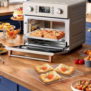 Homikit Baking Sheet with Rack, 9x13 Stainless Steel Quarter Sheet Pan with Wire Cooling Rack Set for Toaster Oven Roasting, Metal Bacon Cookie Trays Nonstick & Rust Free, Dishwasher Safe