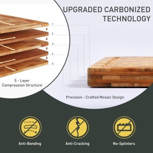 XXX Large Bamboo Cutting Board with Non Slip Feet and Over Sink Butcher Block Chopping Board Nice Solid Thick Wooden Juice Groove Huge Big XXl xlarge Best Hardwood Kitchen Counter Organic