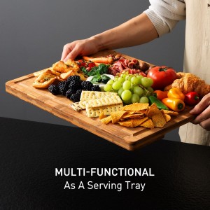 XXX Large Bamboo Cutting Board with Non Slip Feet and Over Sink Butcher Block Chopping Board Nice Solid Thick Wooden Juice Groove Huge Big XXl xlarge Best Hardwood Kitchen Counter Organic