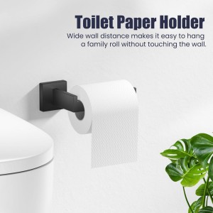 Bathroom Hardware Accessories Set: 10-Pieces Bath Towel Bar Set, Towel Racks for Bathroom Wall Mounted, SUS304 Stainless Steel, Matte Black