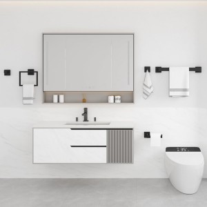 Bathroom Hardware Accessories Set: 10-Pieces Bath Towel Bar Set, Towel Racks for Bathroom Wall Mounted, SUS304 Stainless Steel, Matte Black