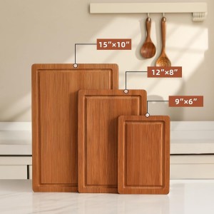 Bamboo Cutting Board Set of 3, Wood Cutt...