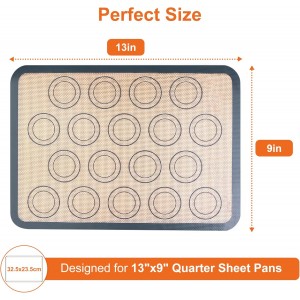 HOOMIL Macaron Silicone Baking Mats, 13