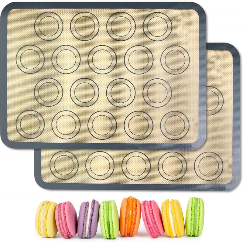 HOOMIL Macaron Silicone Baking Mats, 13