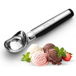 Spring Chef Heavy Duty Metal Ice Cream Scoop - Dishwasher Safe Ice Cream Scooper, Commercial Icecream Scoop Spade, Professional Kitchen Tool for Gelato, Melon, Sundae, Cookie Spoon - Black