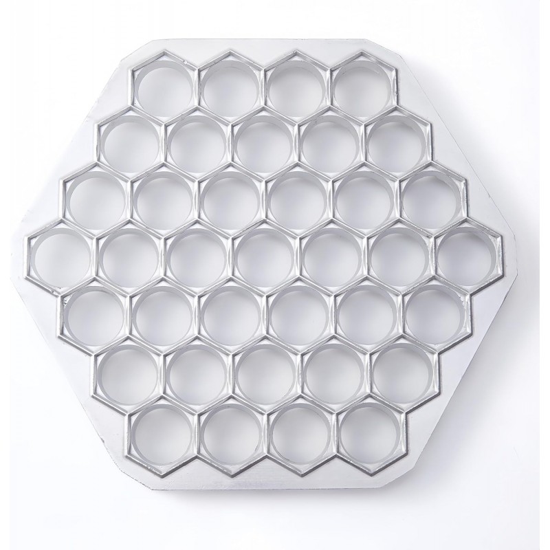 Pelmeni Maker – 37-Hole Aluminum Pelmeni Mold, Russian Ravioli Maker, Dumplings Mold for Homemade Siberian Meat Dumplings, Pierogi, and Pastry Dough Press