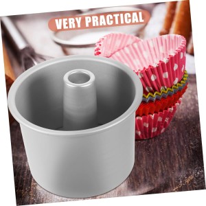 5 Inch Small Angel Food Cake Pan Lid Round Baking Pan Non-stick Surface Mini Cake Tins