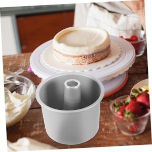 5 Inch Small Angel Food Cake Pan Lid Round Baking Pan Non-stick Surface Mini Cake Tins
