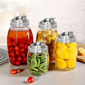 Mason Jar Pour Spout Lid Stainless Steel,Pour Spout Flip Cap Lids for Mason Jars,No Rust Leaking Proof for Home Brewing Fruit Fermenting Drinks Airtight(2PCS) (Regular Mouth)